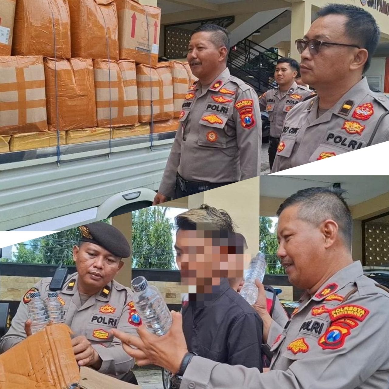 Patroli Perintis Presisi Polresta Banyuwangi Gagalkan Pengiriman Ribuan Botol Arak