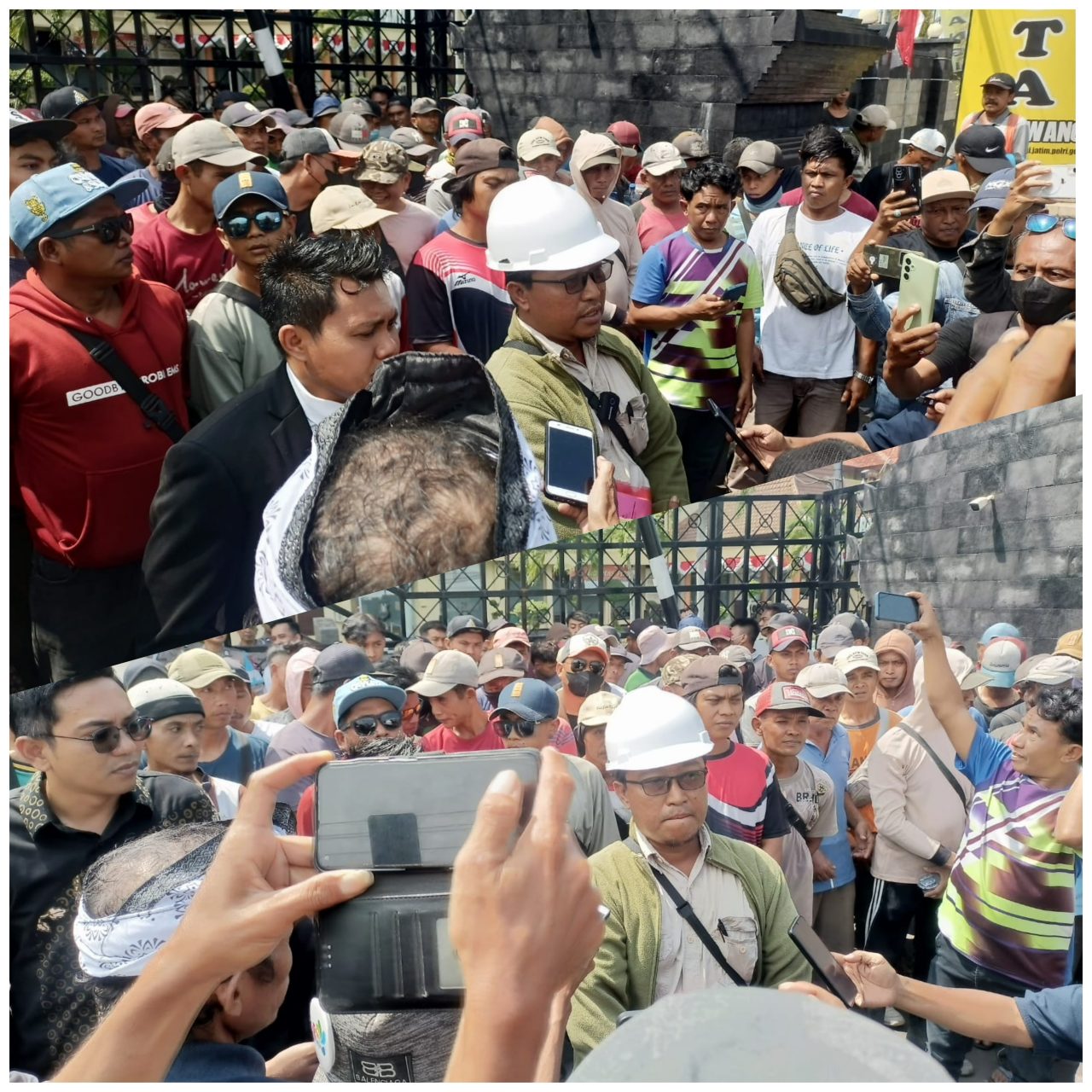 Ratusan Buruh Tambang Banyuwangi Mengadu ke Kapolresta, Tuntut Penertiban Adil