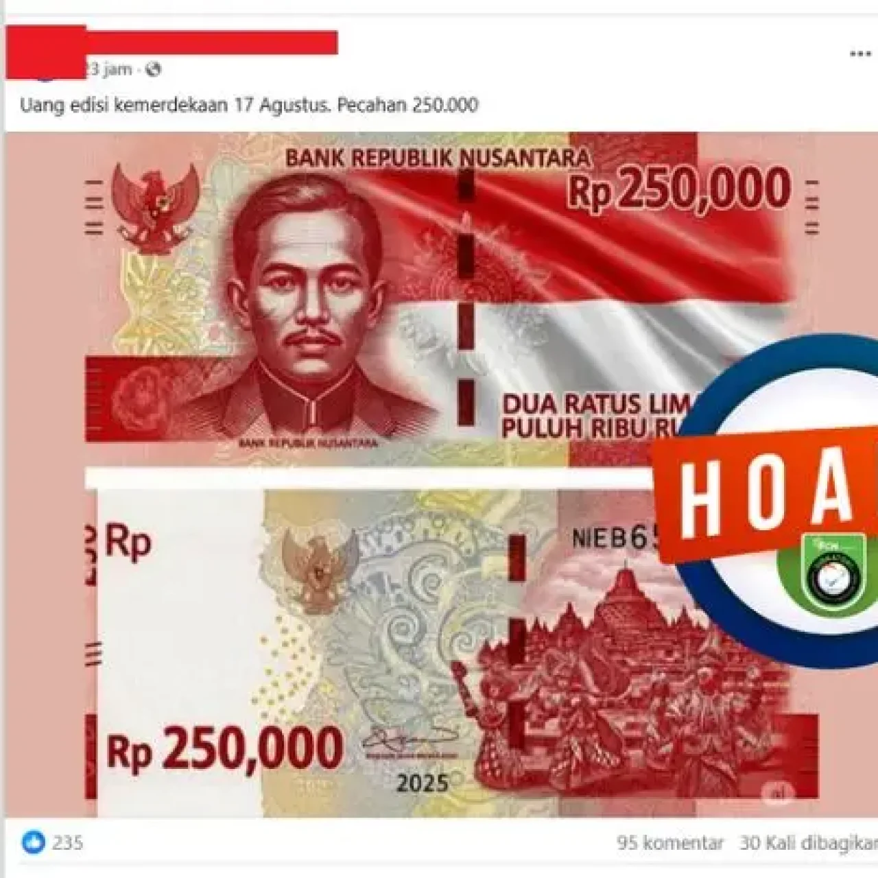Heboh Isu Uang Rupiah Baru 2025, Bank Indonesia Tegas Membantah Hoaks Pecahan Rp250 Ribu