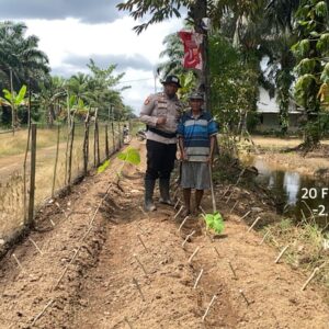 Bhabinkamtibmas Polsek Pulau Rimau Ajak Warga Wana Mukti Sukseskan Program P2B