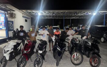 Respon Cepat Keluhan Warga,Satlantas Polres Seruyan Amankan Lima Motor Knalpot Brong di Kuala Pembuang.