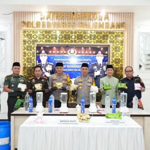 Perang total narkoba, Polda Sumsel Musnahkan 8 Kg Sabu dan Bongkar Jaringan Internasional