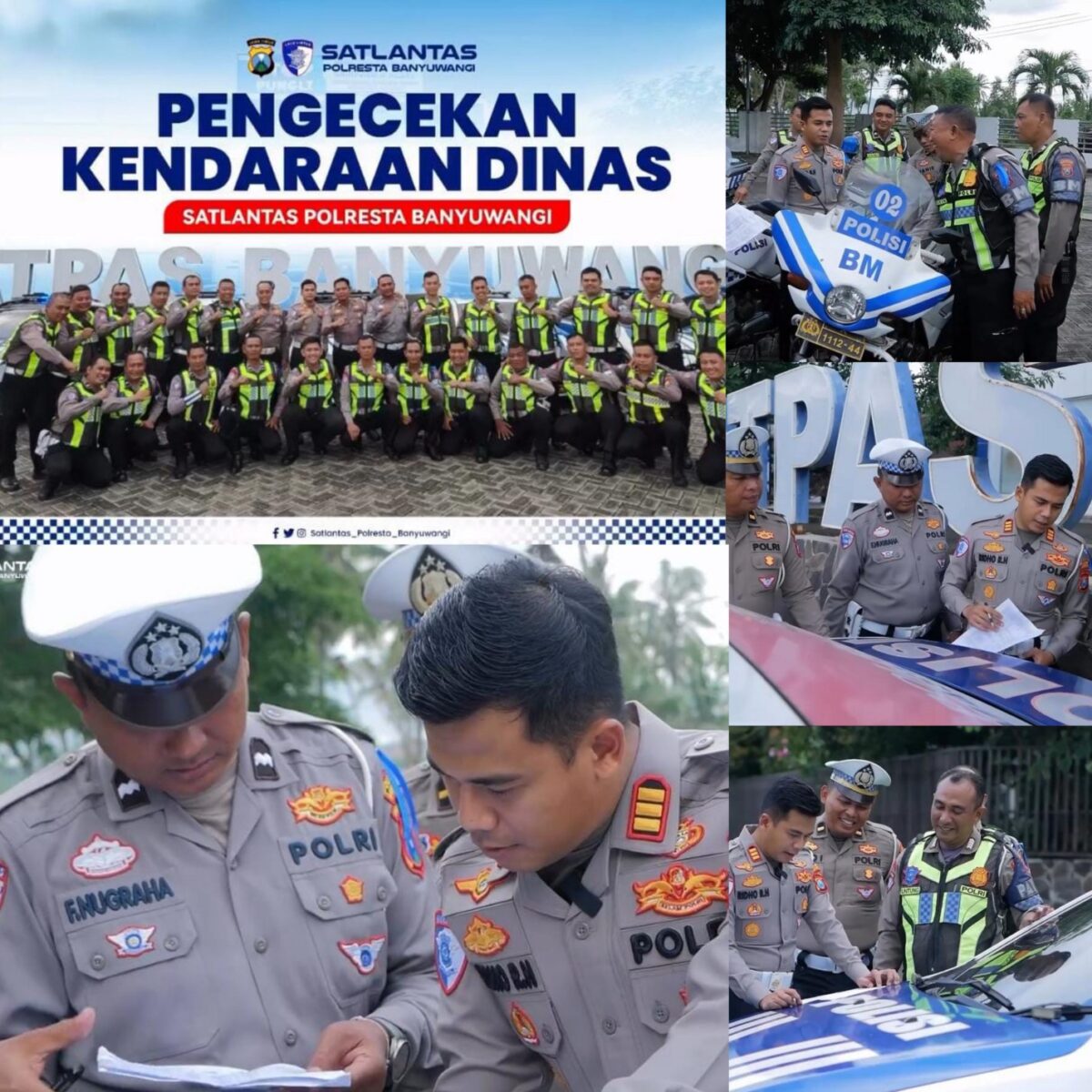 Jelang Operasi Ketupat Semeru 2026, Polresta Banyuwangi Lakukan Pemeriksaan Intensif Kendaraan Dinas Operasional