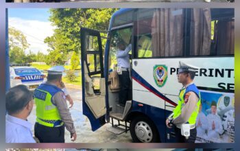 Polres Seruyan Kawal Keberangkatan Mudik Gratis Kabupaten Seruyan Tujuan Sampit.
