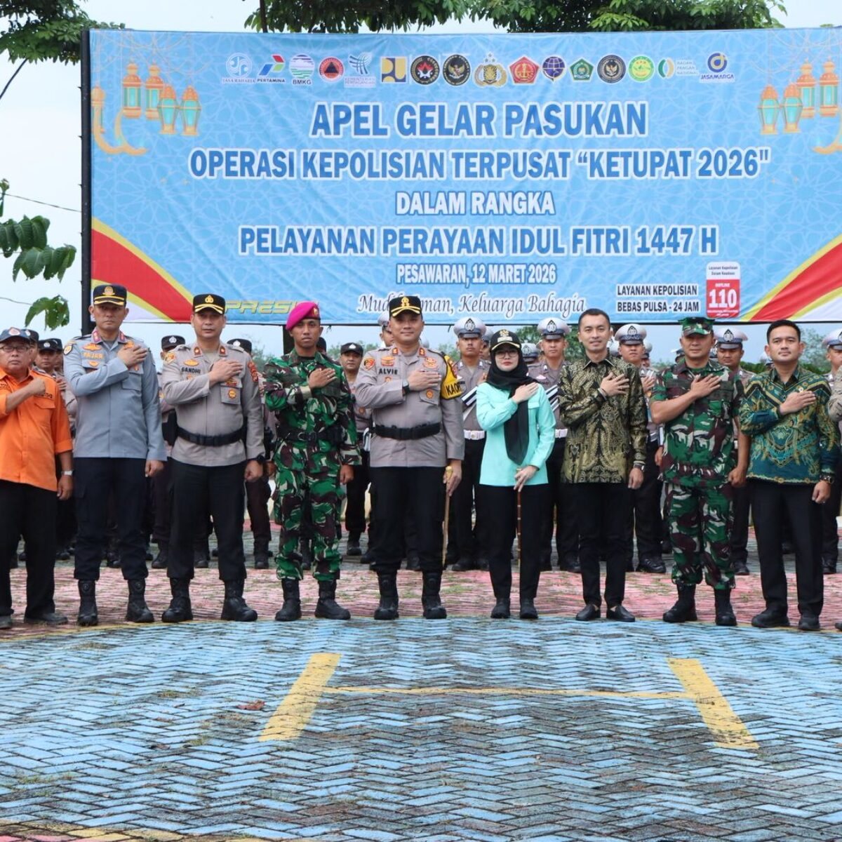 Polres Pesawaran Gelar Apel Operasi Ketupat Krakatau 2026, Perkuat Sinergi Lintas Sektor Amankan Mudik Lebaran