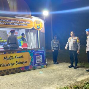 Pastikan Kesiapan Gerbang Masuk Pesawaran, Kapolres Cek Pos Pam Exit Tol BHO dan Tugu Keris