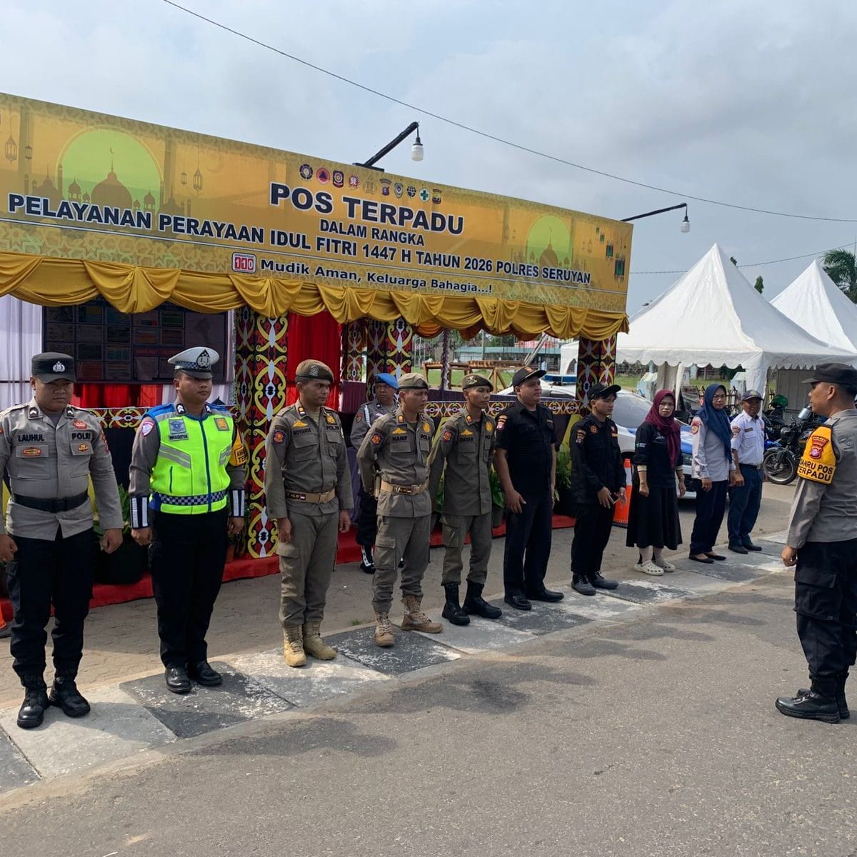 Apel Piket Jaga Pos Terpadu Ops Ketupat Telabang 2026 di Gelar di Kuala Pembuang.