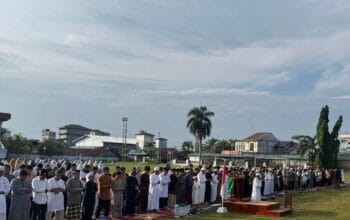 Polsek Seruyan Hilir Amankan Sholat Idul Fitri 1447 H di Lapangan Gagah Lurus dan Masjid Al Azhar.