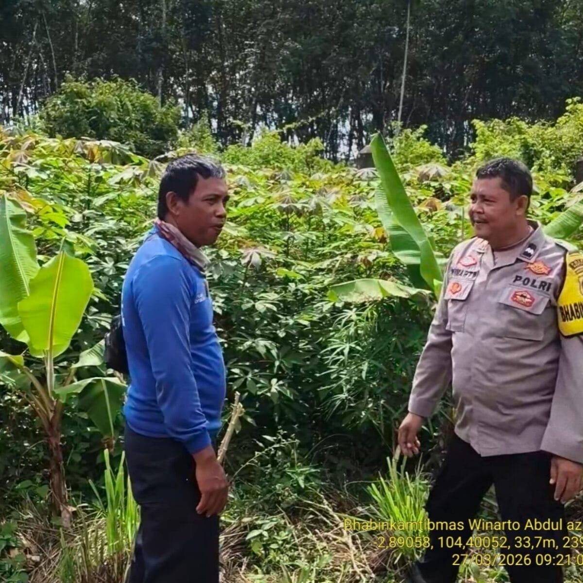Bhabinkamtibmas Polsek Banyuasin III Gencar Sosialisasikan Program Swasembada Pangan di Desa Langkan