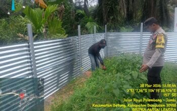 Polsek Betung Gerakkan Masyarakat Desa Biyuku Dukung Swasembada Pangan