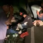 Mengalami Laka,Minibus Tabrak Truk Fuso di Jalur Sampit – Pangkalan Bun,Sejumlah Penumpang Laka di Larikan ke RSUD Hanau Kalteng.