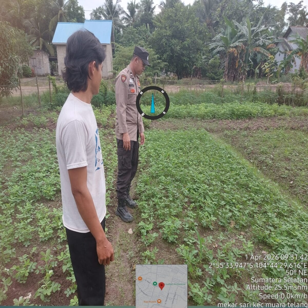 Bhabinkamtibmas Polsek Muara Telang Gegerkan Warga Desa Mekar Sari Dukung Swasembada Pangan