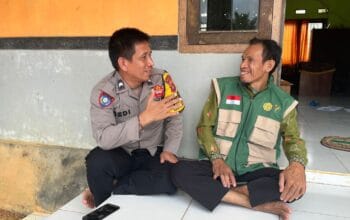 Bhabinkamtibmas Sandul Sambang Petugas BPP,Jalin Sinergi Dukung Ketahanan Pangan.