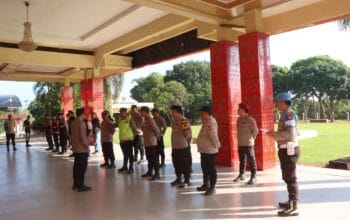 Polres Banyuasin Gelar Pengamanan Ketat dan Pengecekan Gereja Menjelang Peringatan Wafat Isa Almasih