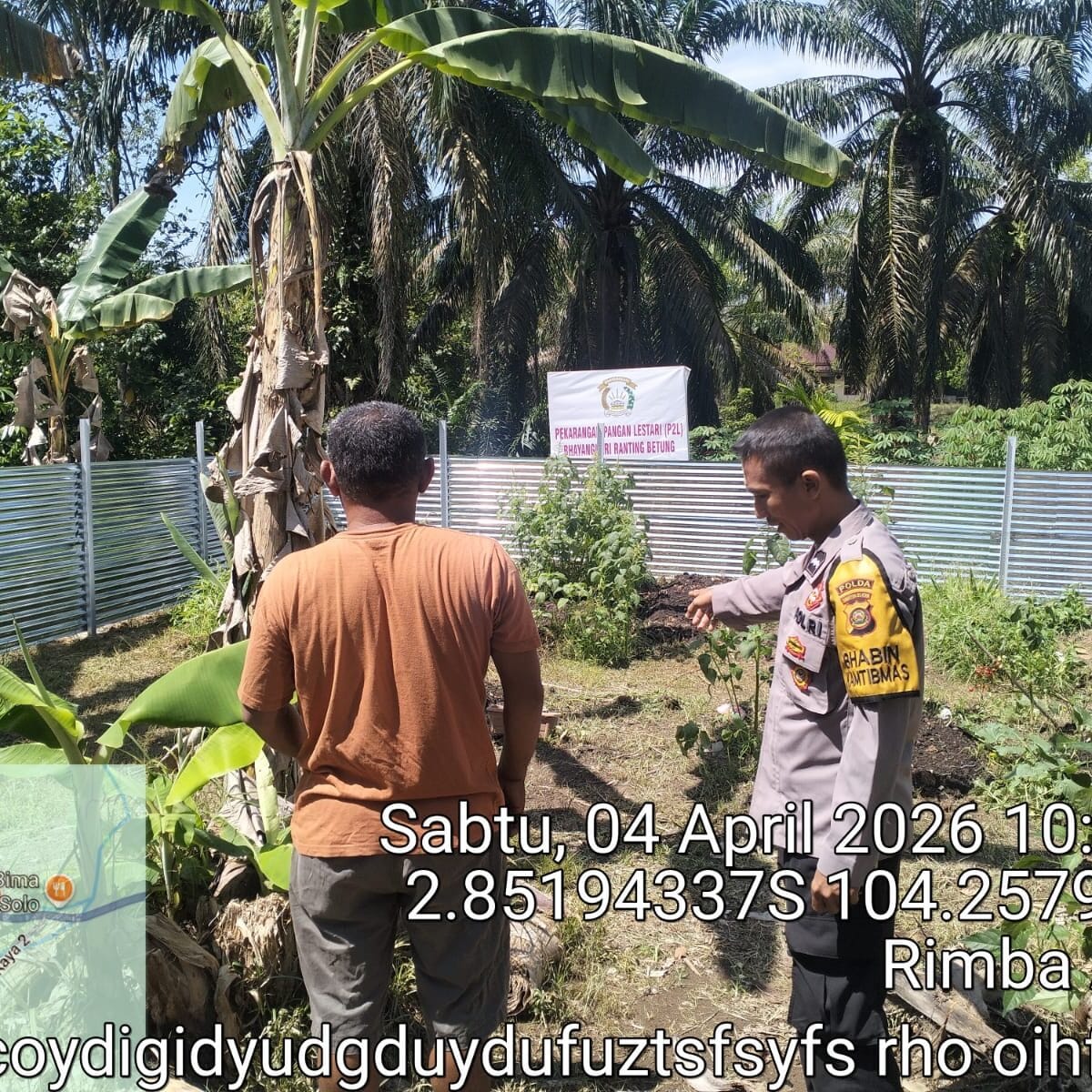 Bhabinkamtibmas Polsek Betung Gencarkan Program P2B Dukung Swasembada Pangan Nasional