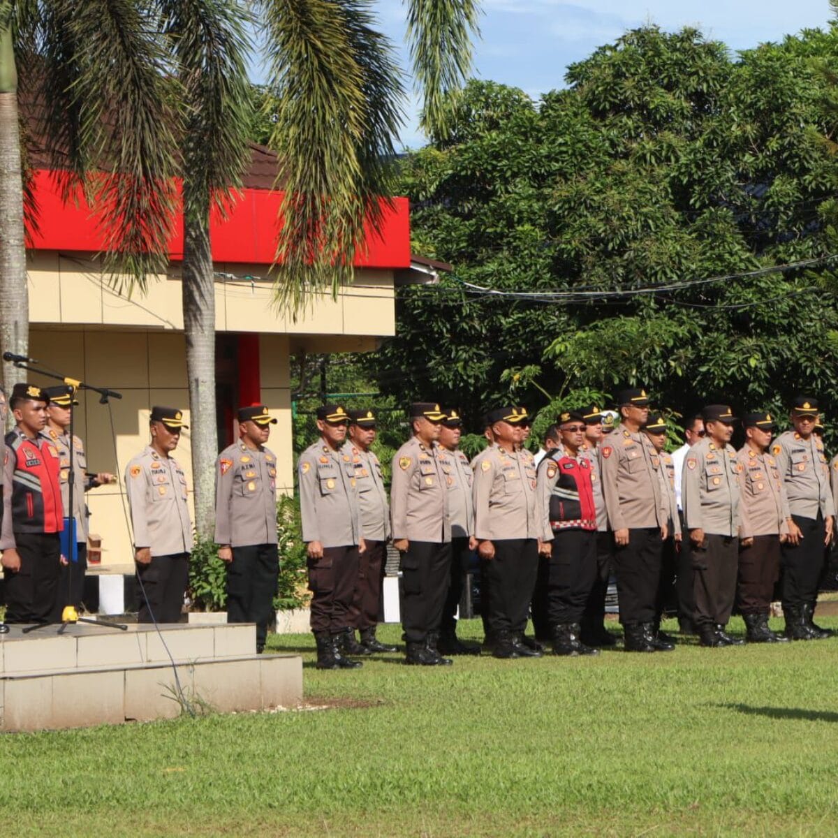 Apel Pagi, Wakapolres Banyuasin Tekankan Pentingnya Moto Kapolda Sumsel dan Kedisiplinan Personel