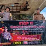 Cegah Karhutla,Bhabinkamtibmas Ayawan Pasang Spanduk dan Himbauan Warga.