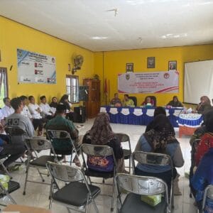 Polsek Seruyan Tengah Hadiri Rapat Pembentukan Panitia Pilkades Desa Batu Agung.