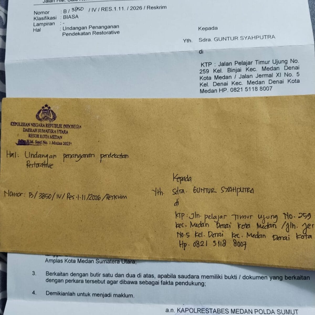 Isu Dugaan Penggelapan Dana Rp3 Miliar Disebut Tidak Berdasar, GS Bantah dan Tegaskan Hanya Panggilan Mediasi