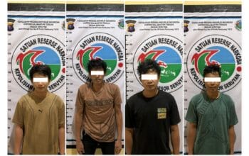 Polres Seruyan Amankan Empat Terduga Peredaran Sabu di Batu Ampar dan Hanau Dengan Total BB 66,6 Gram.