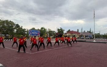 Polres Seruyan Laksanakan Kesamaptaan Jasmani dan Ujian Bela Diri Semester l T.A.2026 Gelombang ll