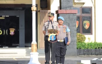 Wakapolres Seruyan Pimpin Apel Pagi Jam Pimpinan,Siap Antisipasi Gejolak Akibat Kenaikan Harga BBM.