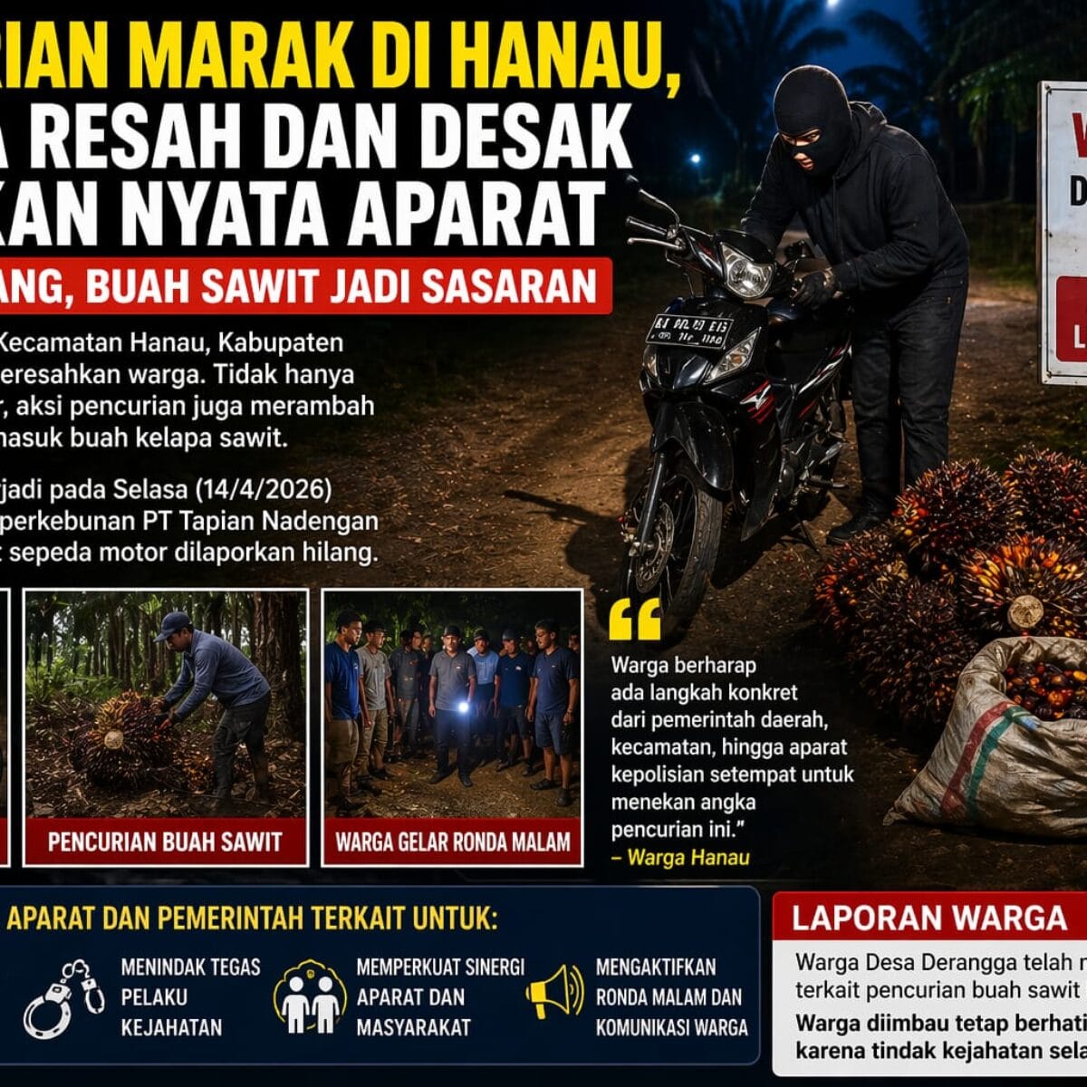 Maling Resahkan Warga Hanau,Pihak Aparat Jangan Abaikan Laporan Warga.