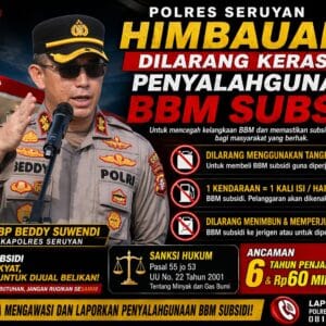 Peringatan Keras! kapolres Seruyan Keluarkan Himbauan Terkait BBM,Setiap Kendaraan Diperbolehkan Mengisi BBM Subsidi Satu Kali Sehari.