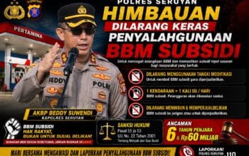 Peringatan Keras! kapolres Seruyan Keluarkan Himbauan Terkait BBM,Setiap Kendaraan Diperbolehkan Mengisi BBM Subsidi Satu Kali Sehari.