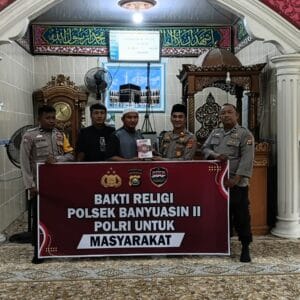 Polsek Sungsang Polres Banyuasin Melaksanakan Bakti Religi Sambut HUT Bhayangkara Ke 80 Tahun 2026