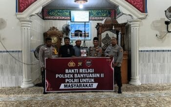 Polsek Sungsang Polres Banyuasin Melaksanakan Bakti Religi Sambut HUT Bhayangkara Ke 80 Tahun 2026