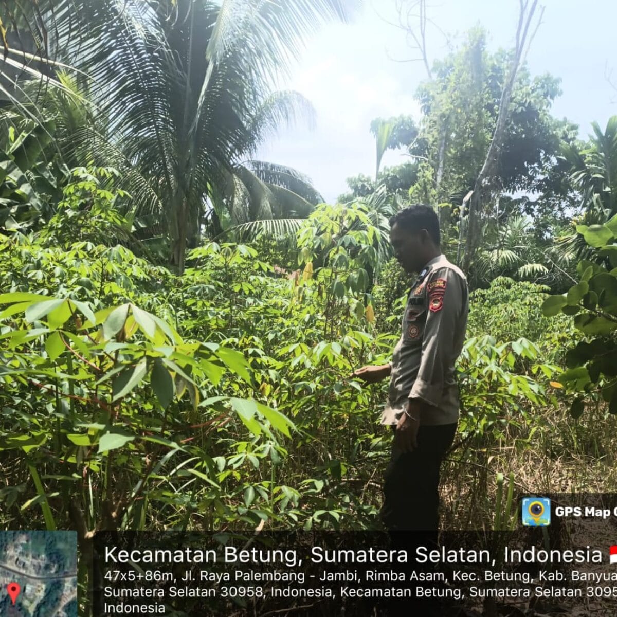 Bhabinkamtibmas Polsek Betung Gerakkan Warga Lubuk Karet Dukung Swasembada Pangan Nasional