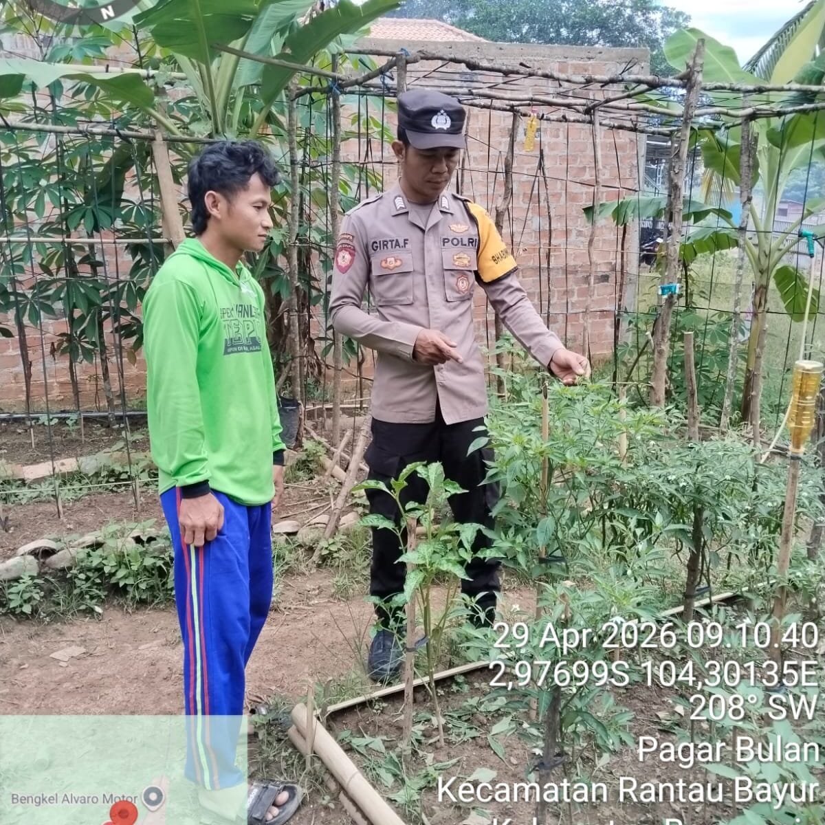 Bhabinkamtibmas Rantau Bayur Gerakkan Masyarakat Dukung Program Swasembada Pangan Nasional