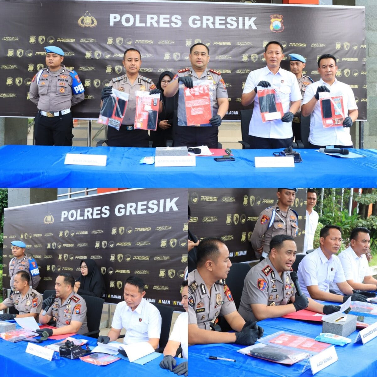 Polres Gresik Bongkar Jaringan Narkoba Lintas Pulau, 6 Tersangka Diamankan