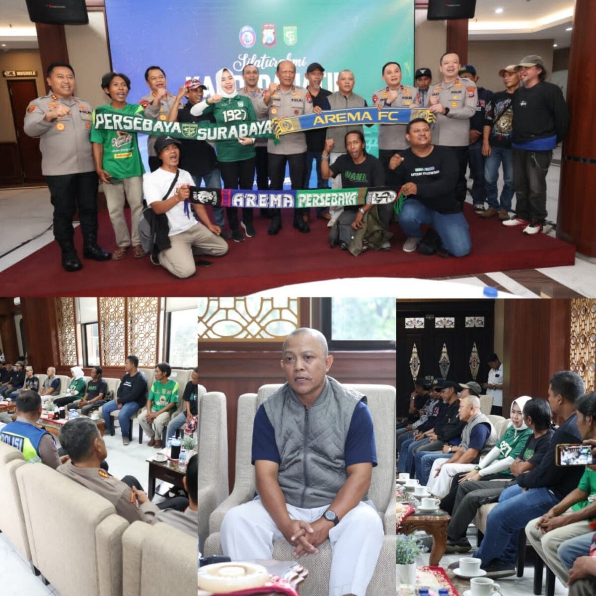 Kapolda Jatim Satukan Aremania – Bonek, Sepakat Tak Ada Rivalitas di Luar Lapangan.