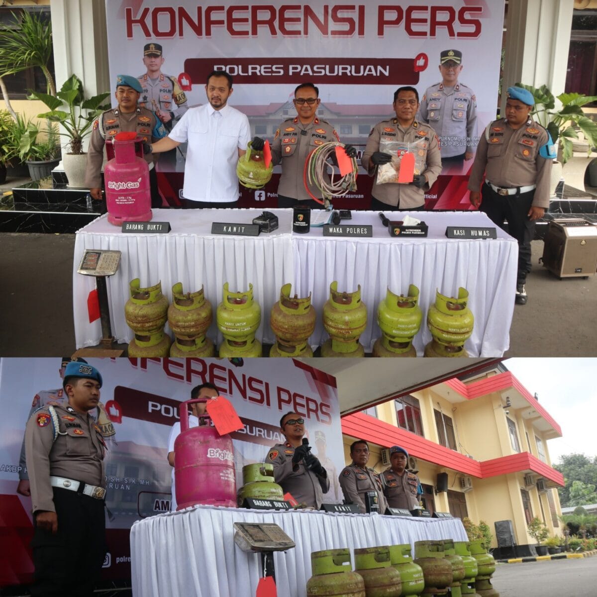 Polres Pasuruan Ungkap Kasus Penyalahgunaan LPG Subsidi, Dua Tersangka Diamankan