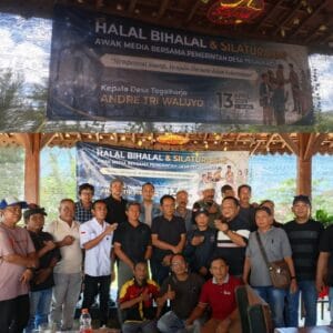 Halal Bihalal, Kades Tegalharjo Perkuat Sinergi dengan Awak Media