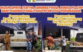 Tertib Administrasi Perumahan, DPU CKPP Banyuwangi Bagikan Patok PSU ke Developer